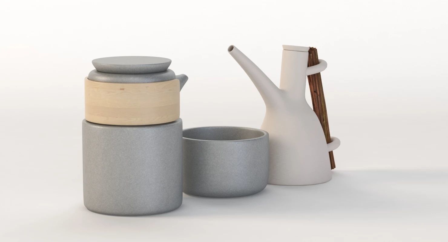 Table Top Centerpiece Decoration Jar Set 3D model_4