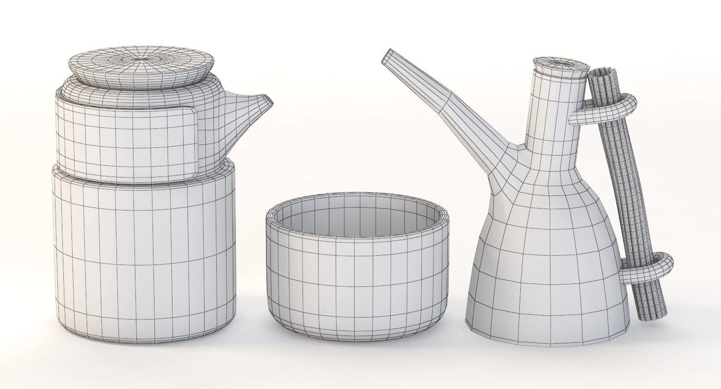 Table Top Centerpiece Decoration Jar Set 3D model_26
