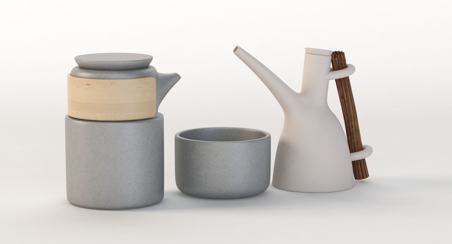 Table Top Centerpiece Decoration Jar Set 3D model_3