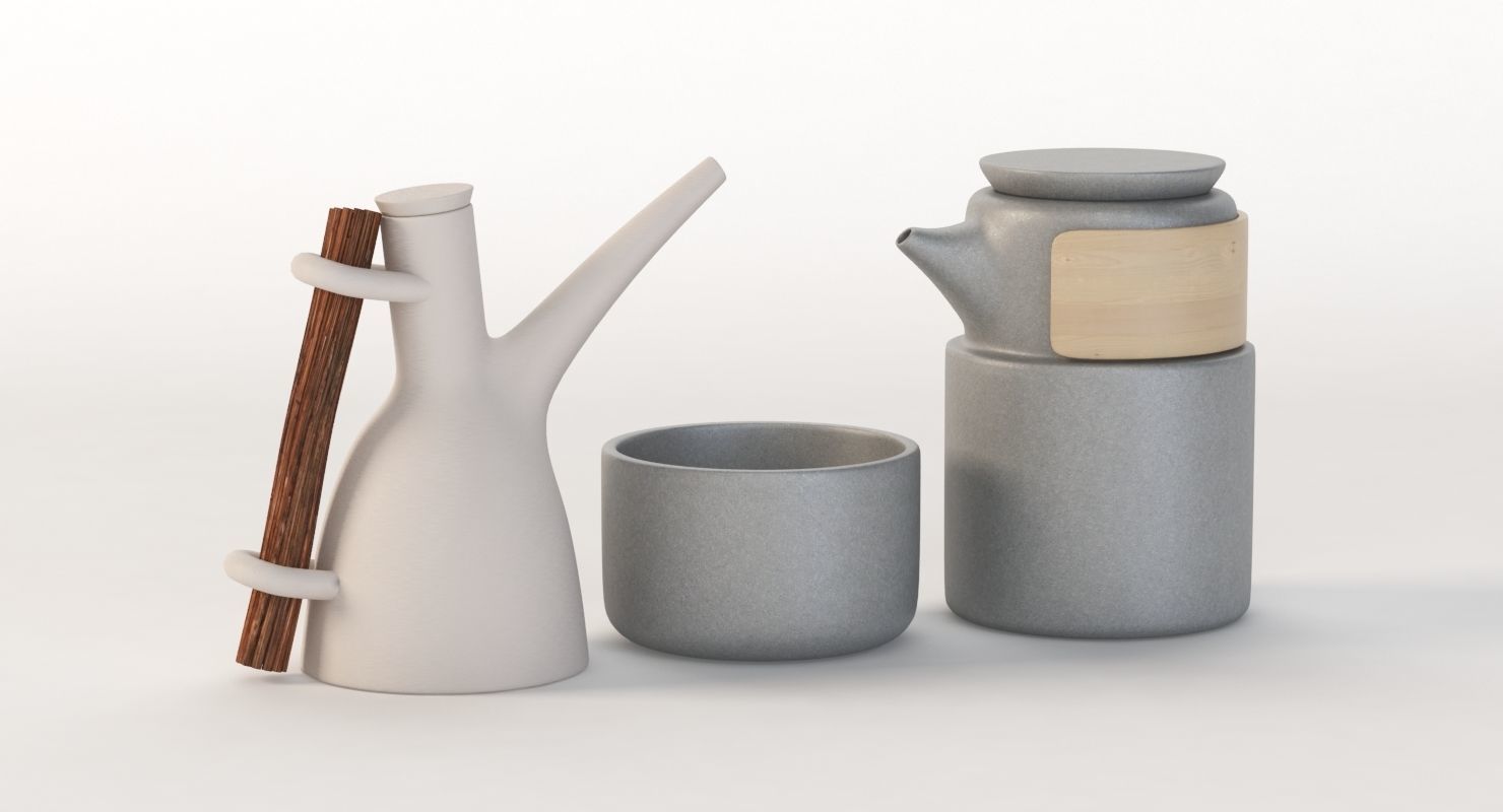 Table Top Centerpiece Decoration Jar Set 3D model_15