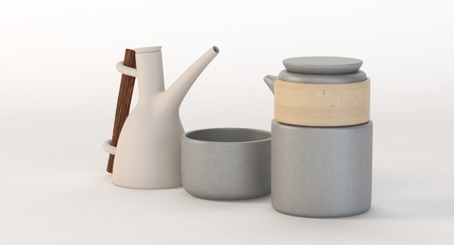 Table Top Centerpiece Decoration Jar Set 3D model_11