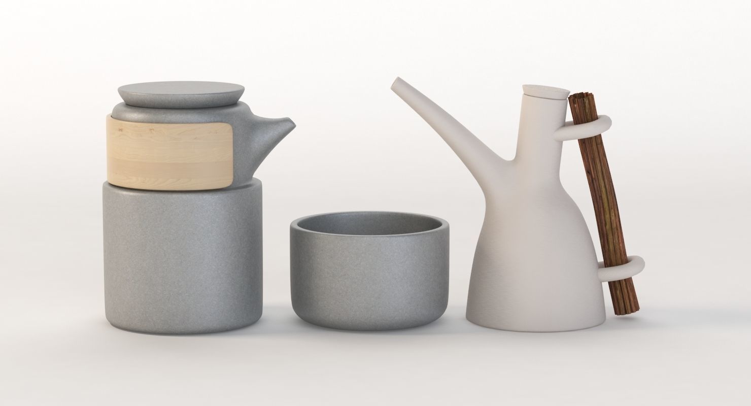 Table Top Centerpiece Decoration Jar Set 3D model_2