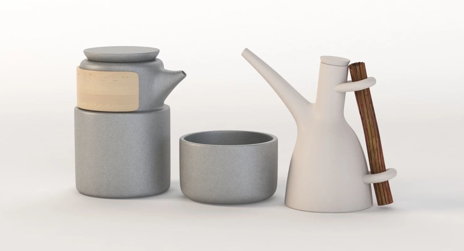 Table Top Centerpiece Decoration Jar Set 3D model_24