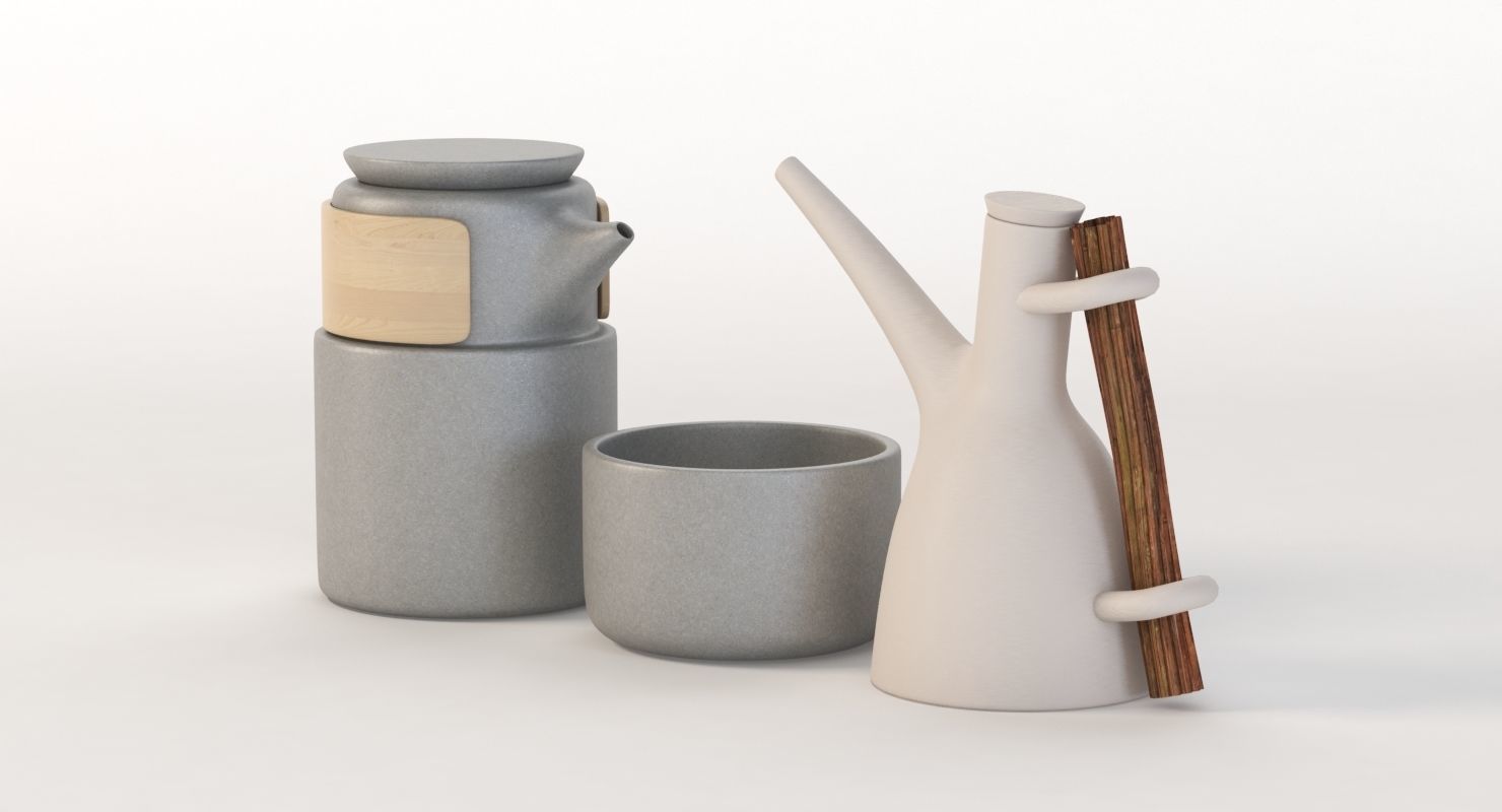 Table Top Centerpiece Decoration Jar Set 3D model_23