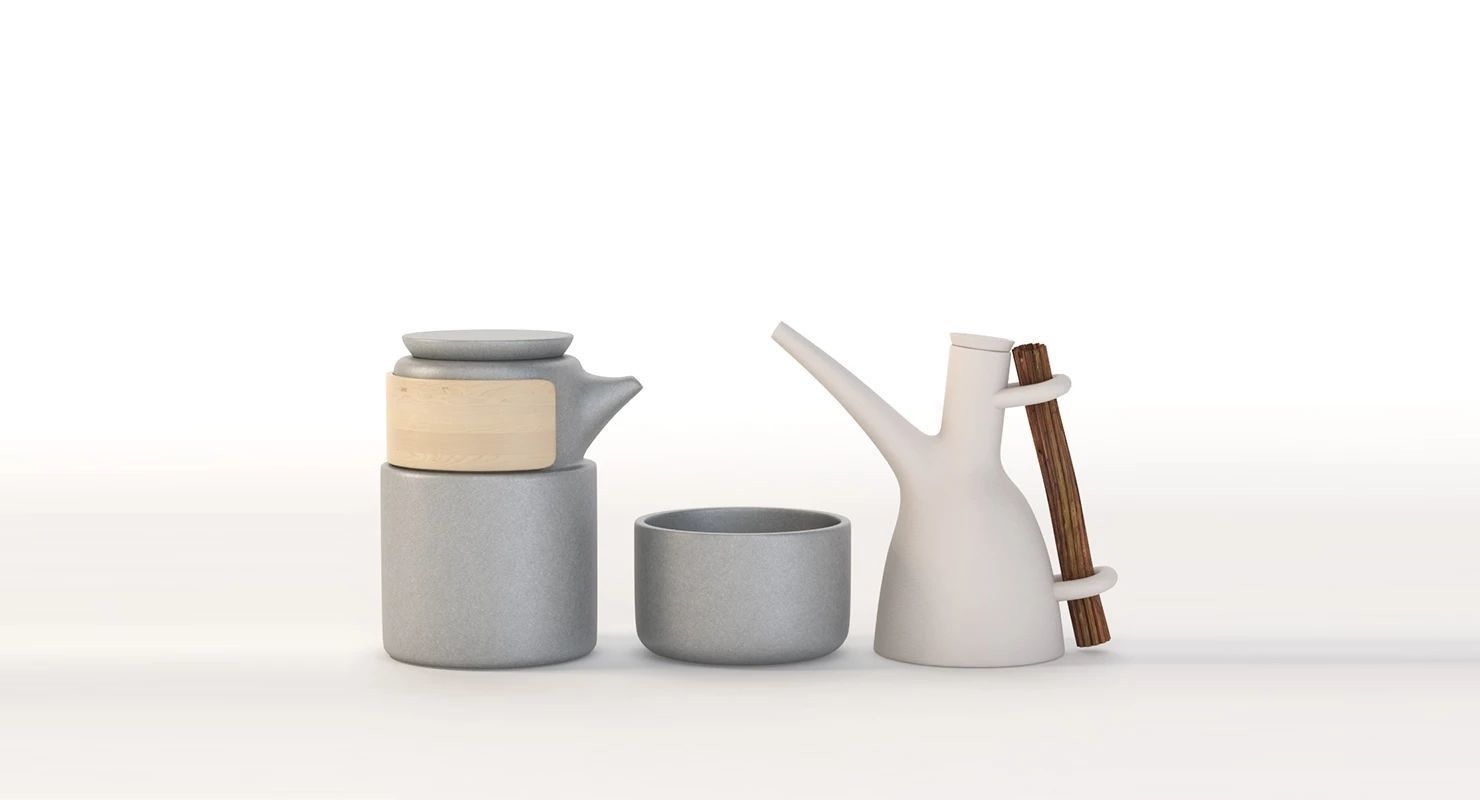 Table Top Centerpiece Decoration Jar Set 3D model_28