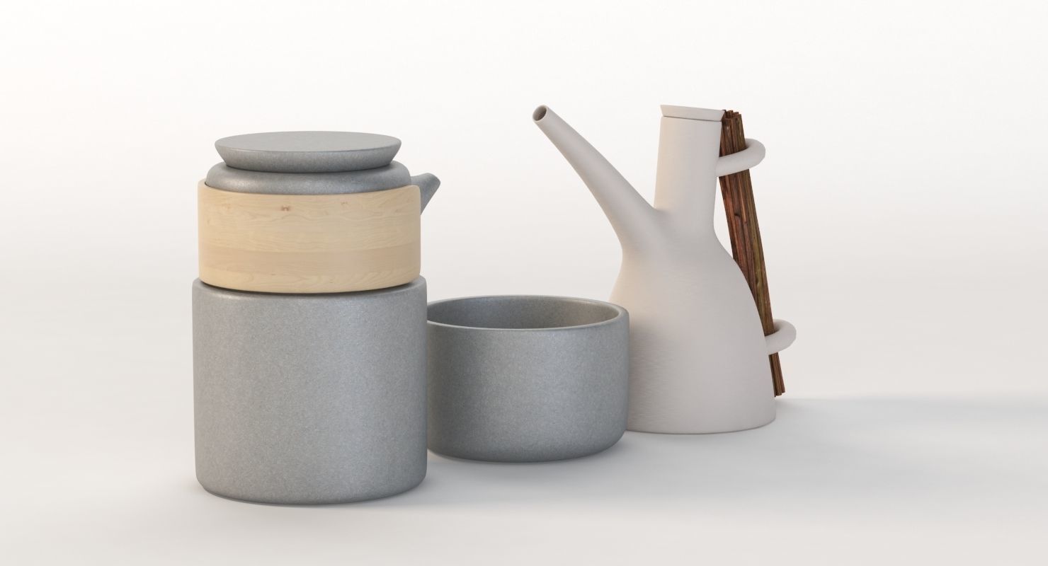 Table Top Centerpiece Decoration Jar Set 3D model_5