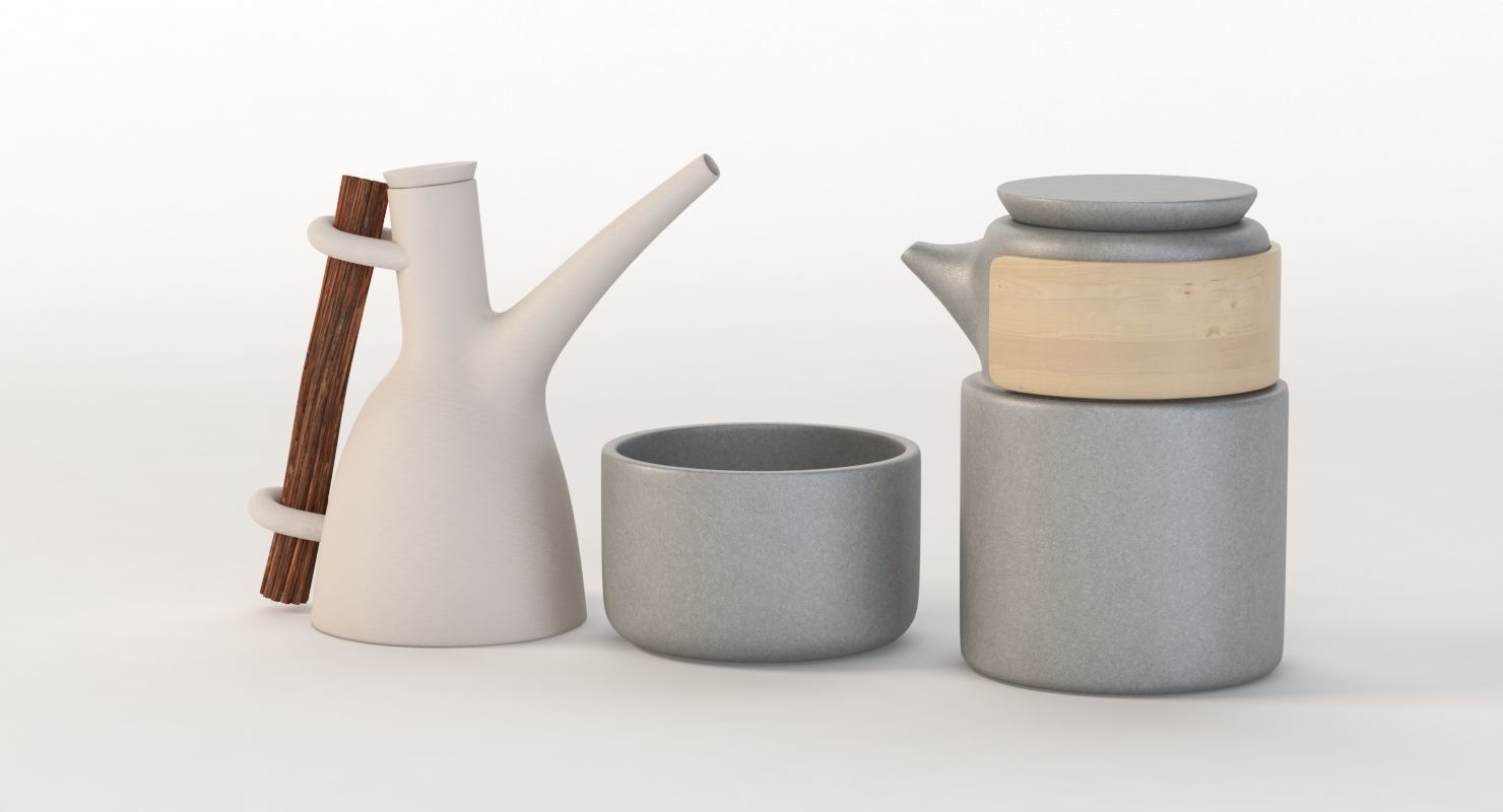 Table Top Centerpiece Decoration Jar Set 3D model_13