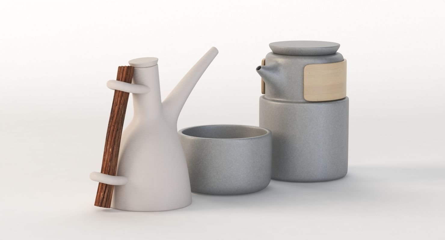 Table Top Centerpiece Decoration Jar Set 3D model_17