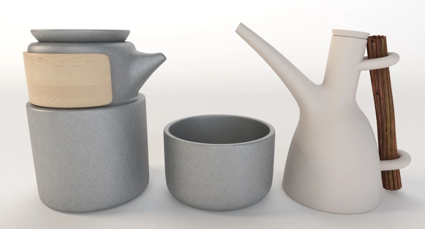 Table Top Centerpiece Decoration Jar Set 3D model_29