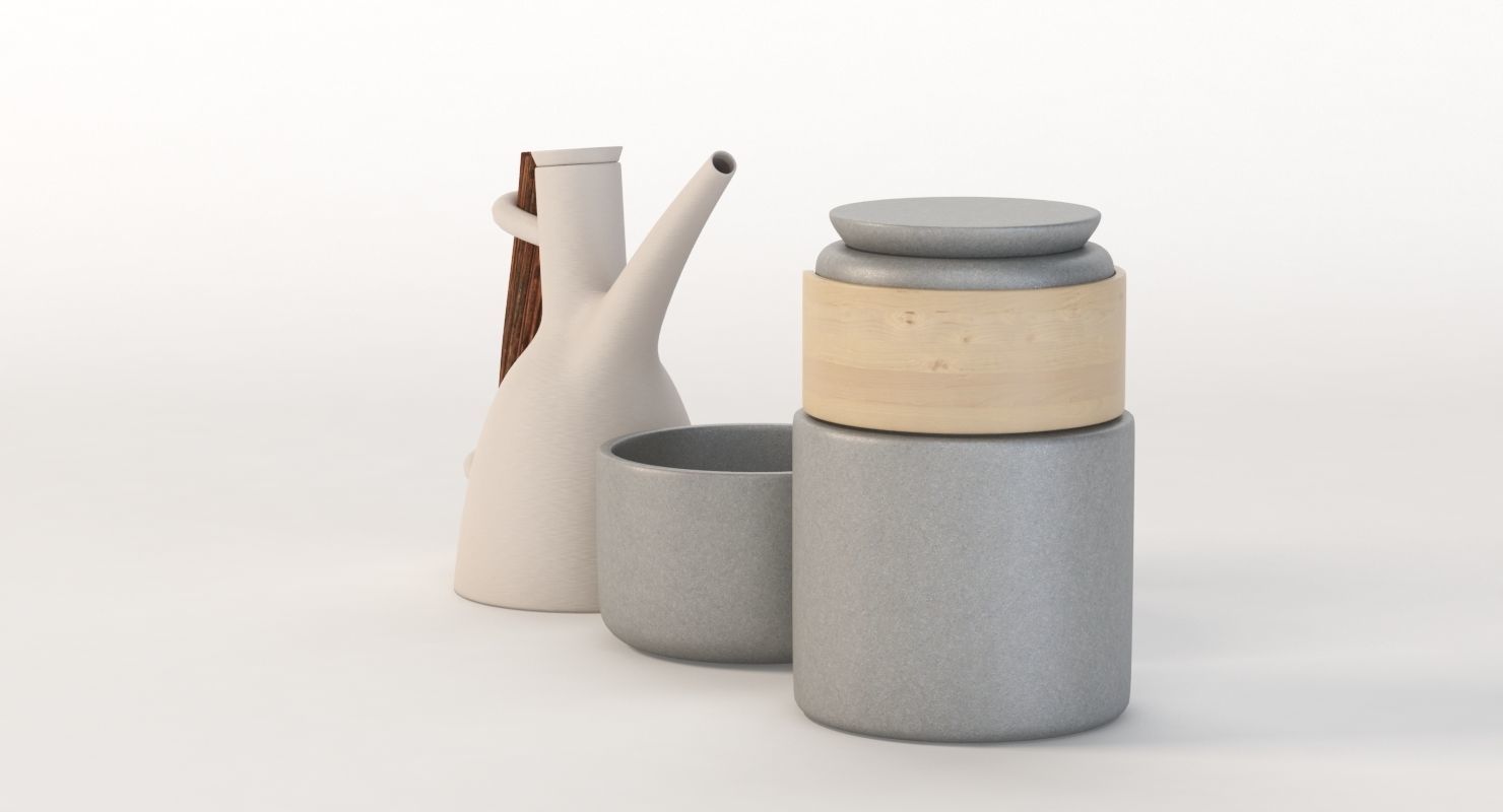 Table Top Centerpiece Decoration Jar Set 3D model_10