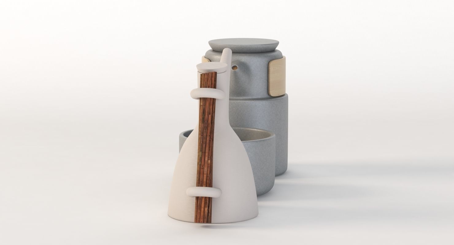 Table Top Centerpiece Decoration Jar Set 3D model_19