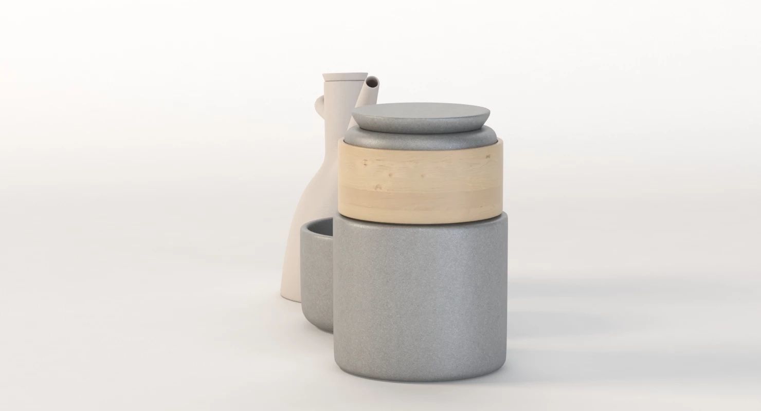 Table Top Centerpiece Decoration Jar Set 3D model_8