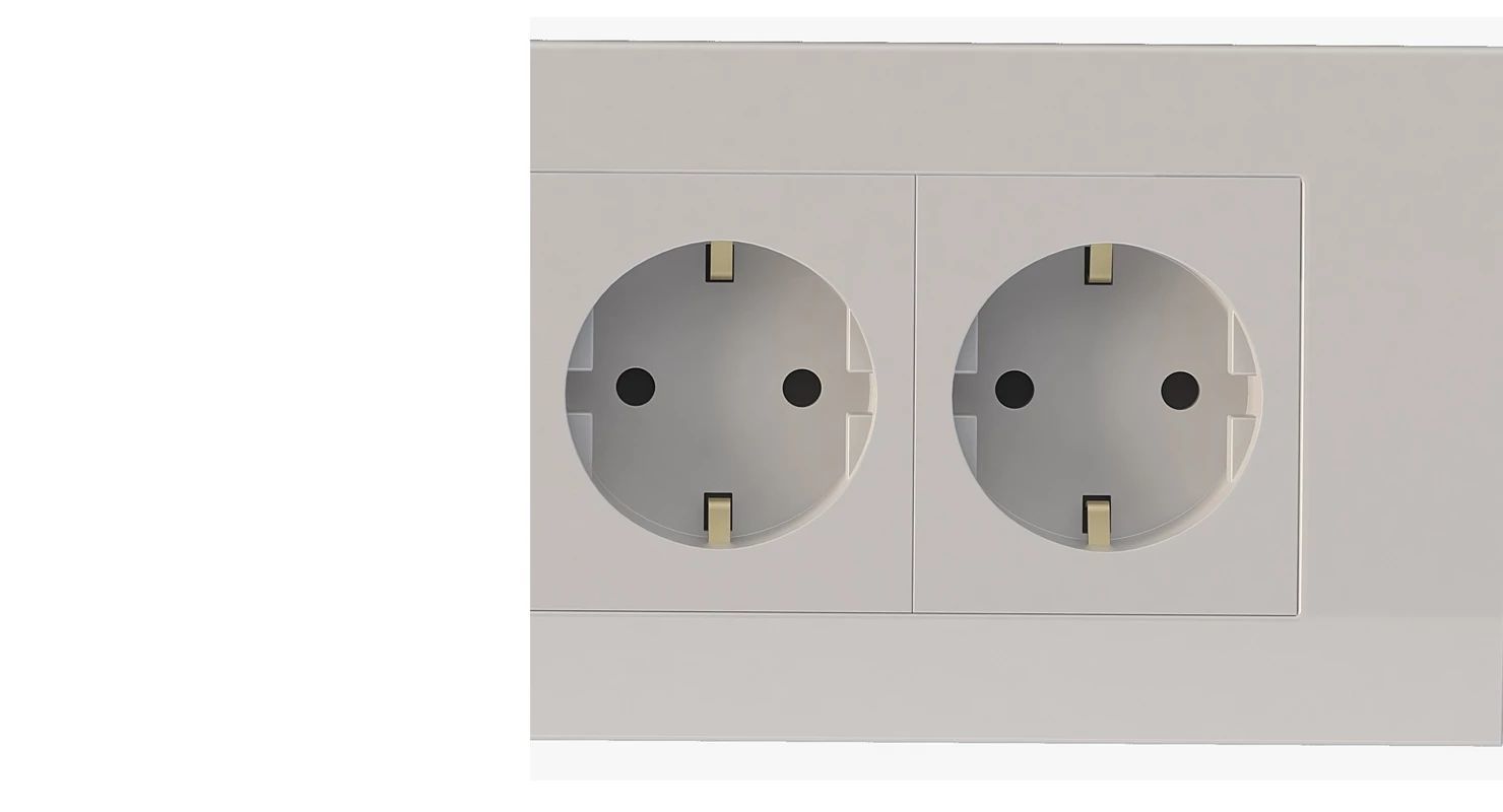 Swarn Usb Wall Socket and Charger Power Outlet Set 3D model_3