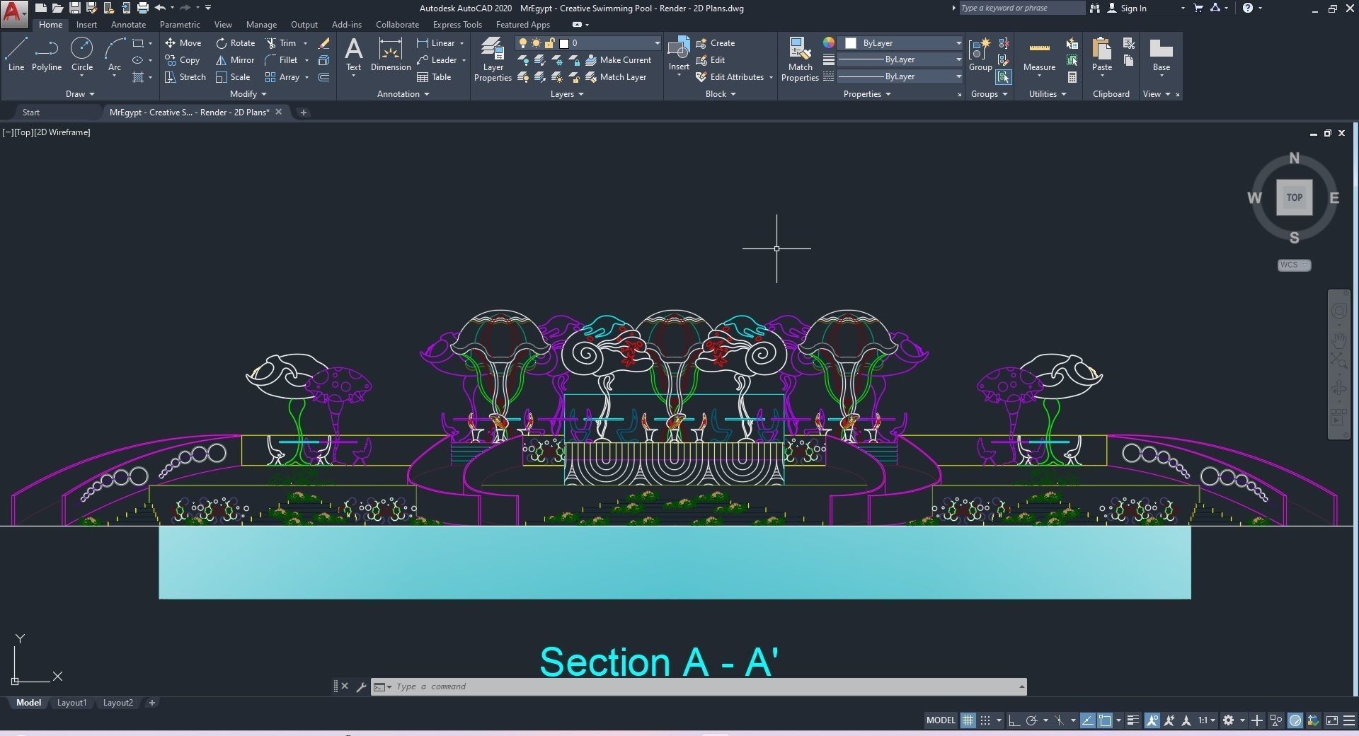 0029 - Creative Swimming Pool - 2D Plans - 3D Files 3D model_30