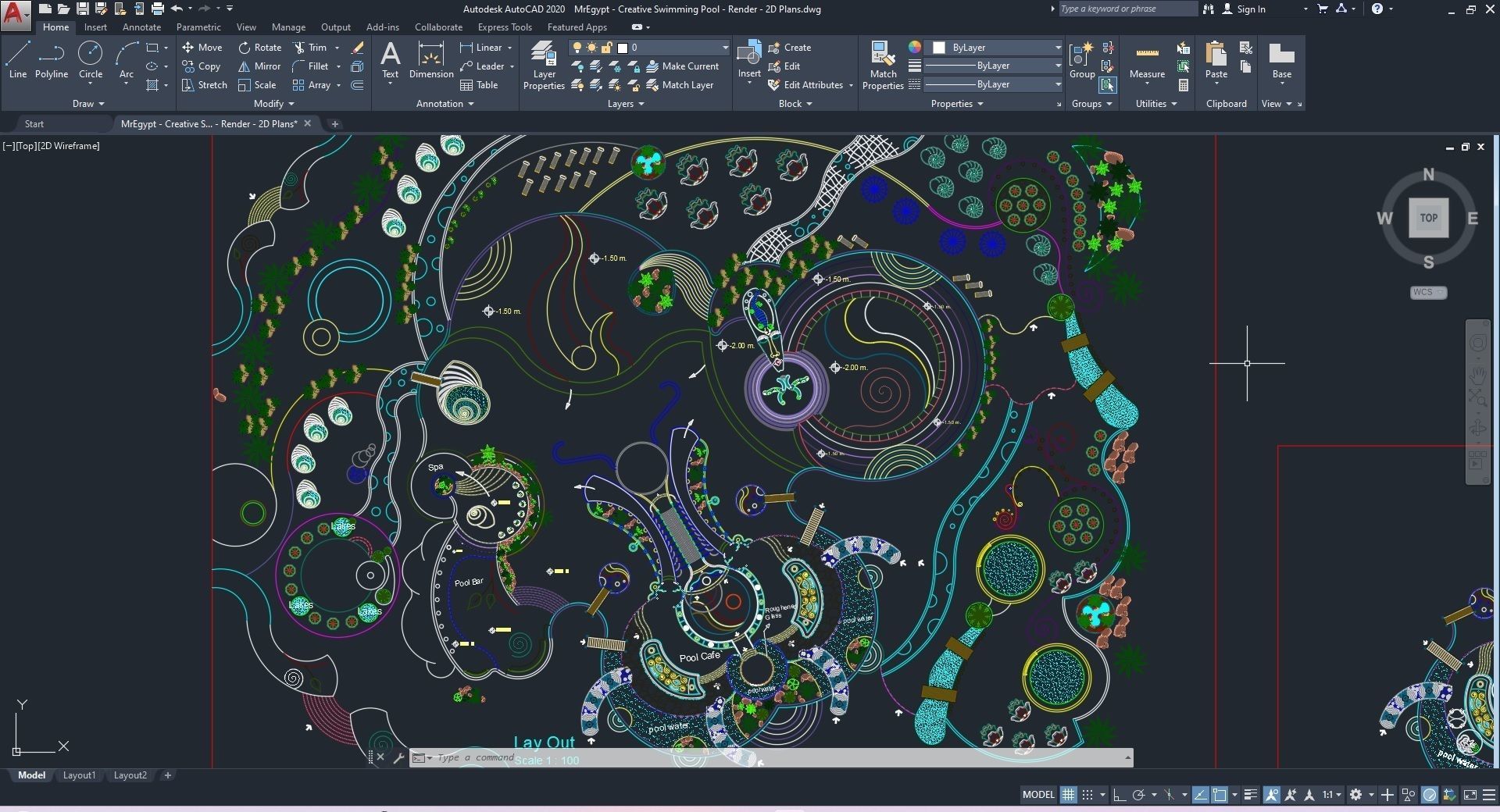 0029 - Creative Swimming Pool - 2D Plans - 3D Files 3D model_28
