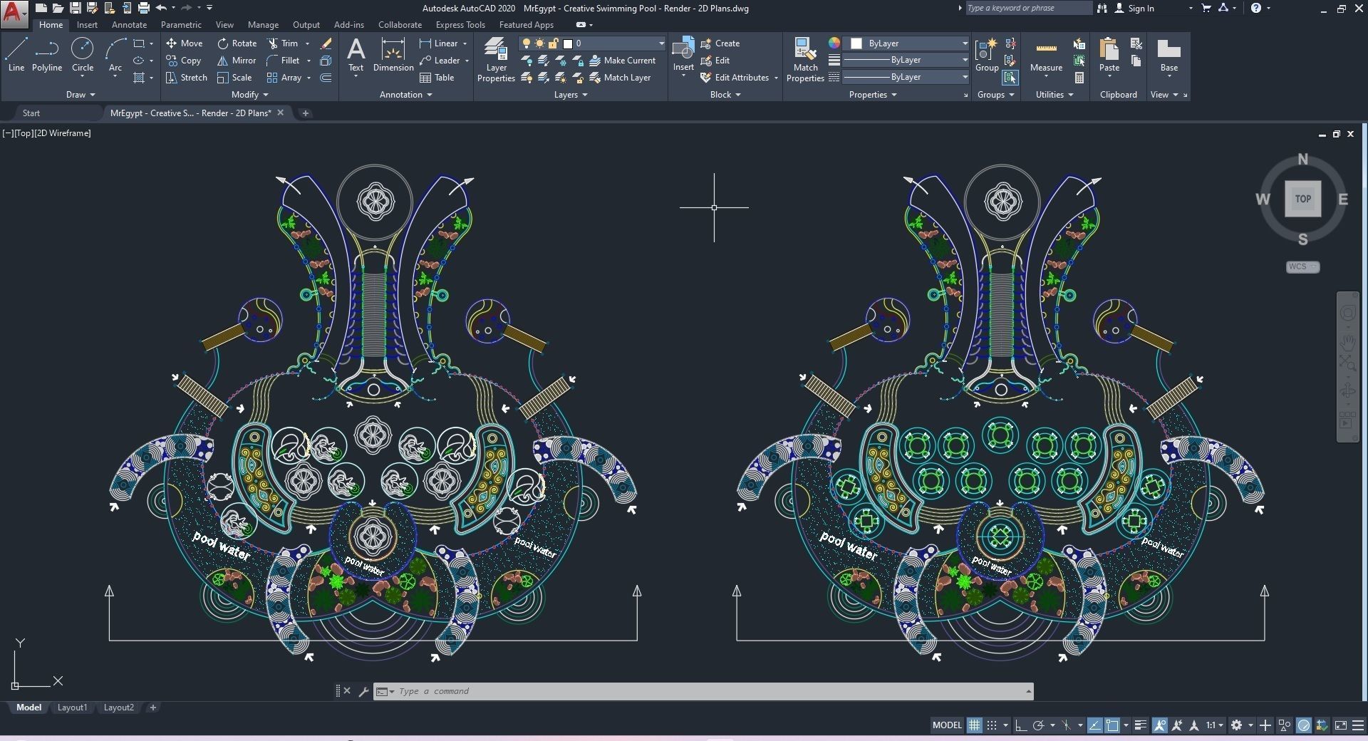 0029 - Creative Swimming Pool - 2D Plans - 3D Files 3D model_29
