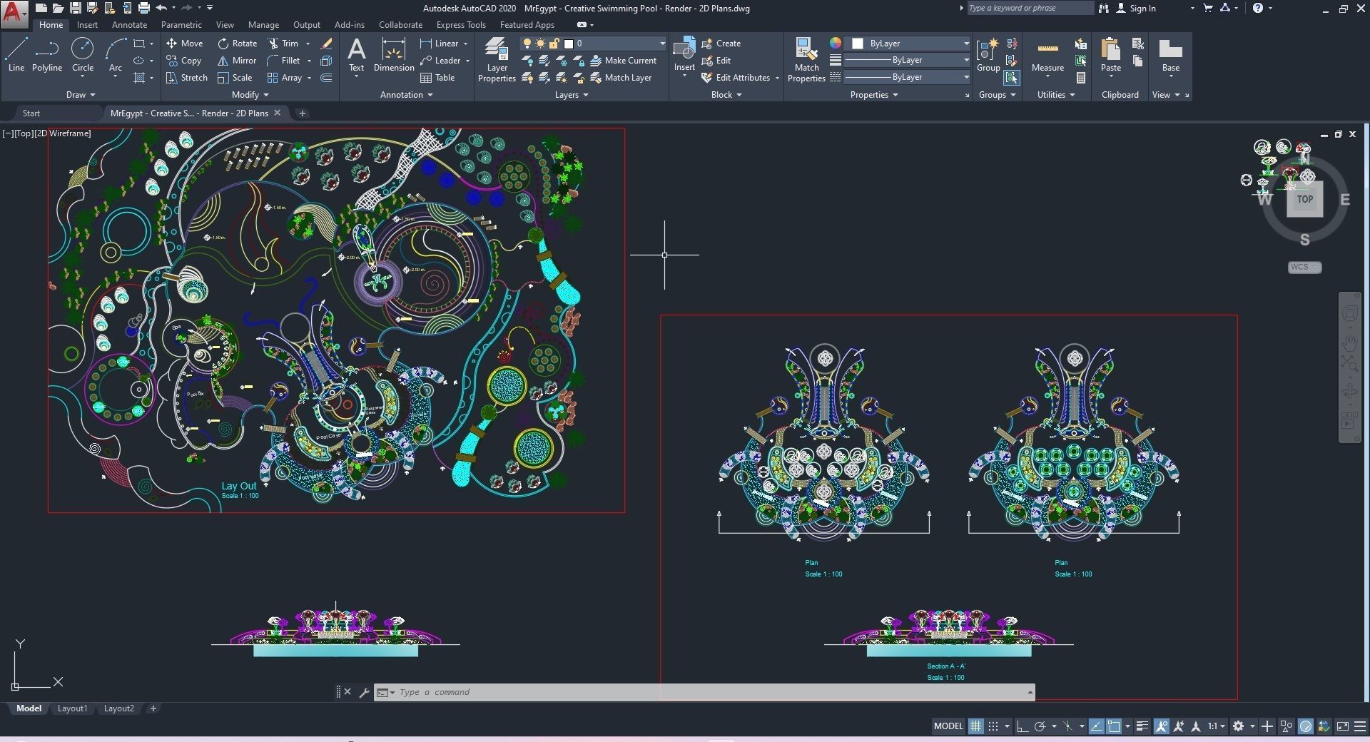 0029 - Creative Swimming Pool - 2D Plans - 3D Files 3D model_27