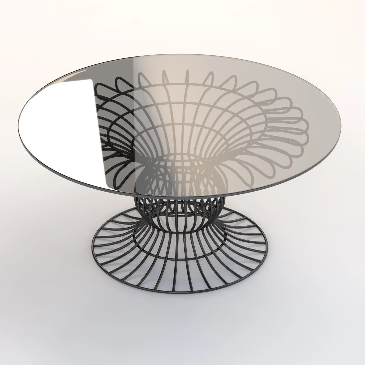 Sorio Round garden table 3D model_7