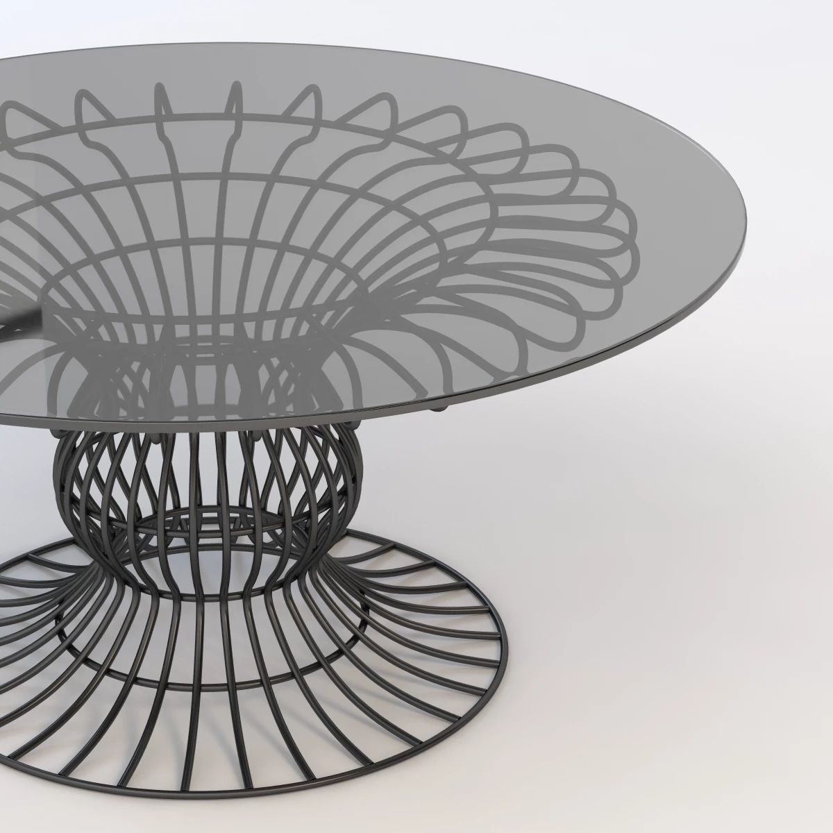 Sorio Round garden table 3D model_4