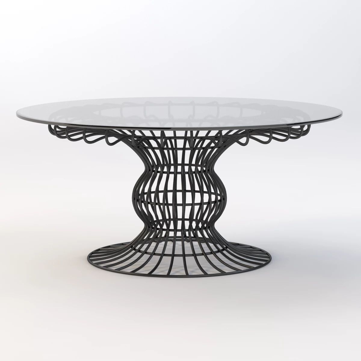 Sorio Round garden table 3D model_1