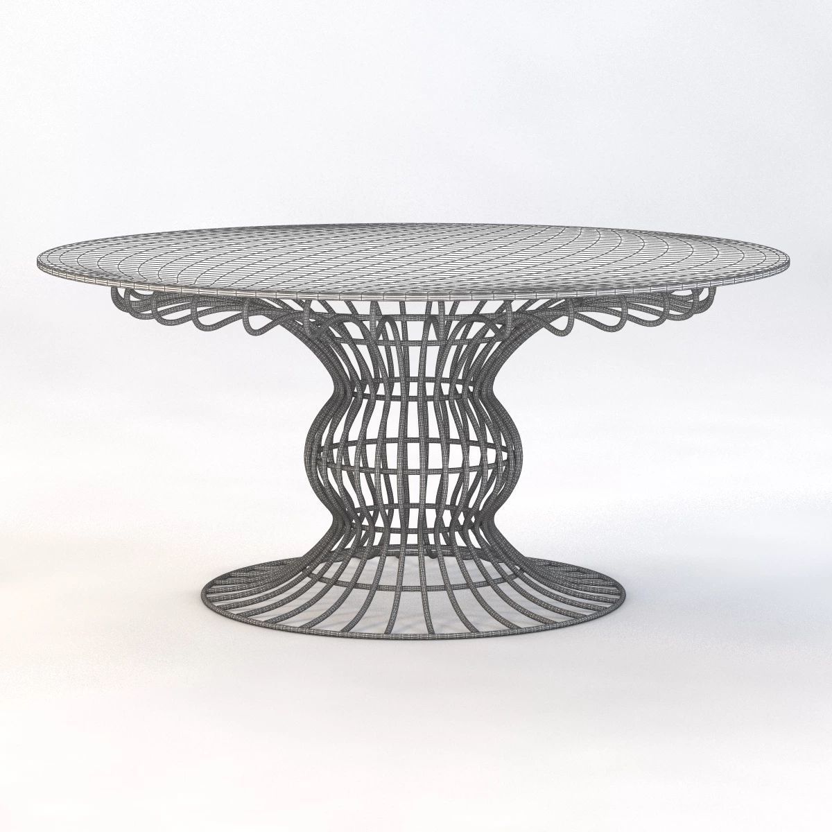 Sorio Round garden table 3D model_2