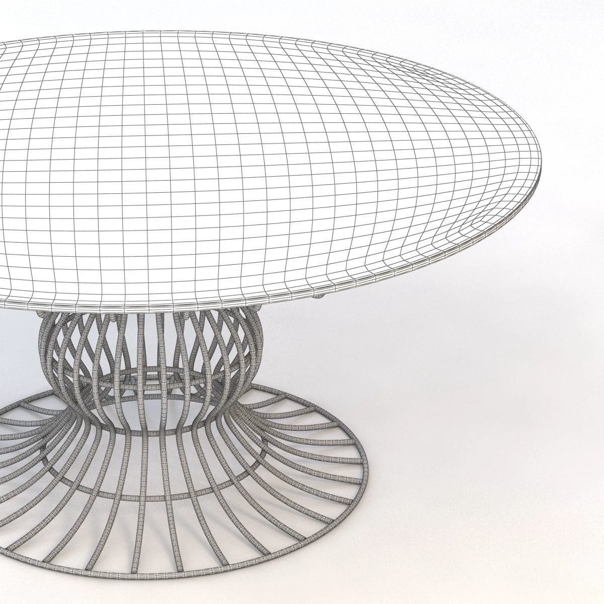 Sorio Round garden table 3D model_5
