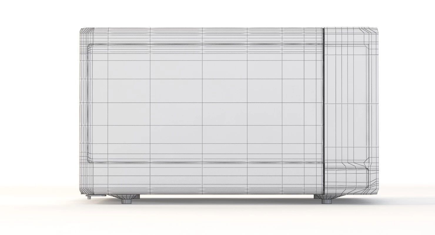 Sharp Carousel 1000w Countertop Microwave Oven With Popcorn 3D model_26