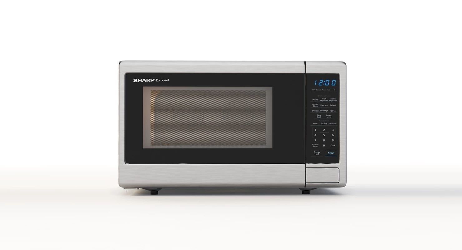 Sharp Carousel 1000w Countertop Microwave Oven With Popcorn 3D model_28