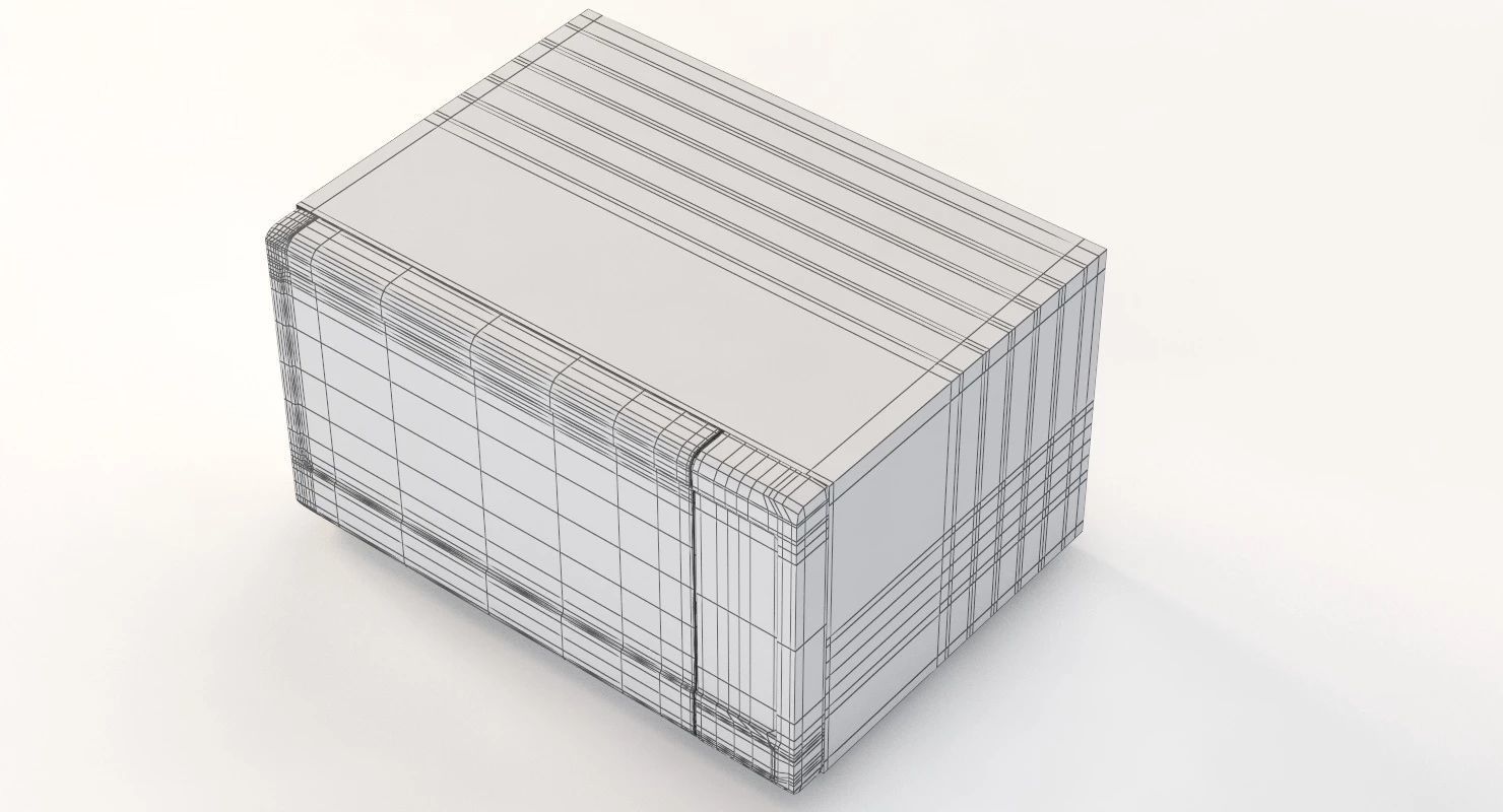 Sharp Carousel 1000w Countertop Microwave Oven With Popcorn 3D model_27