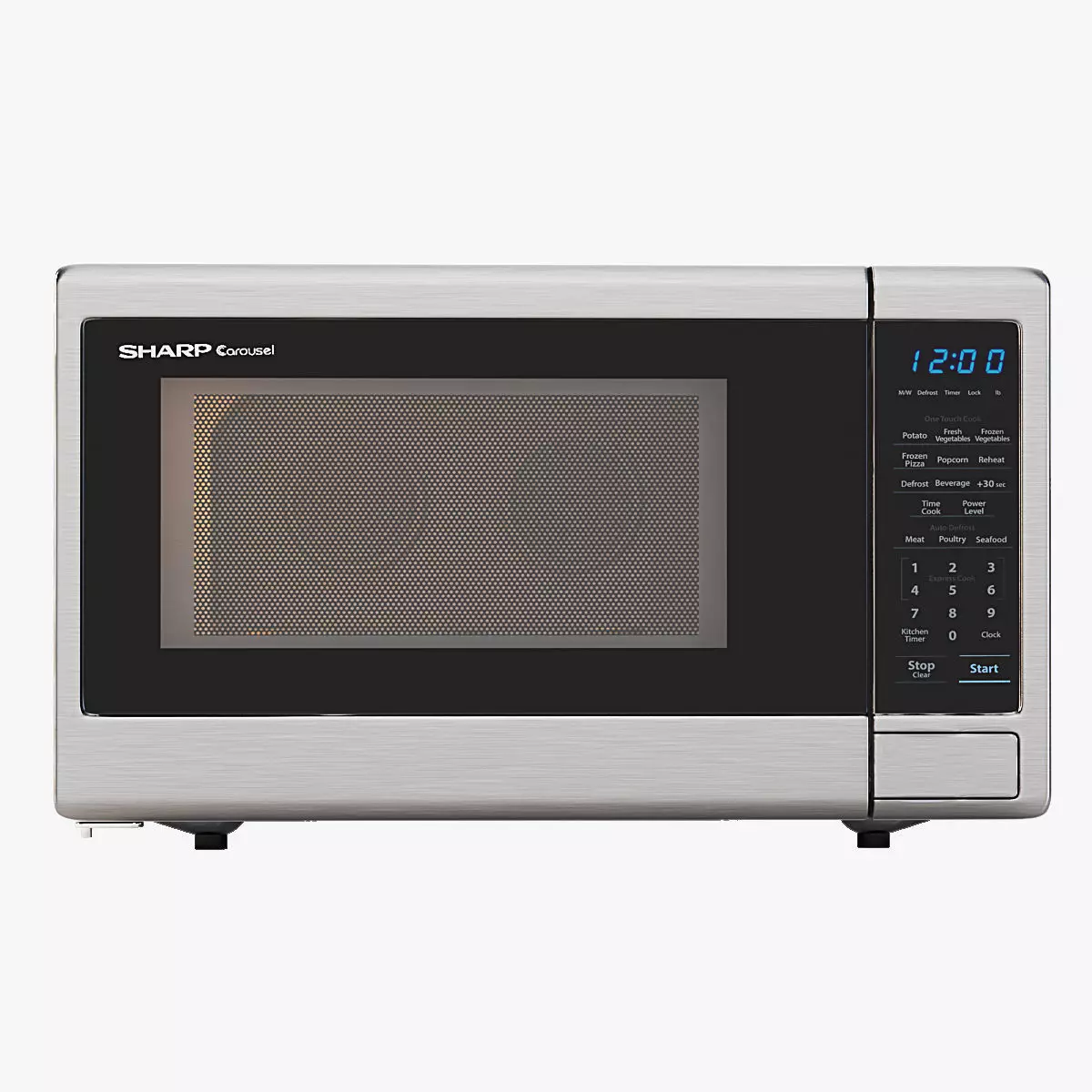 Sharp Carousel 1000w Countertop Microwave Oven With Popcorn 3D model_0