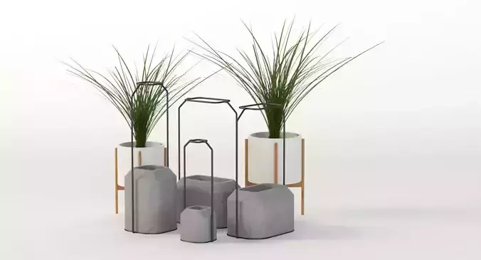 Scadpad Mini Planters Group for Table Top Centerpiece Decoration