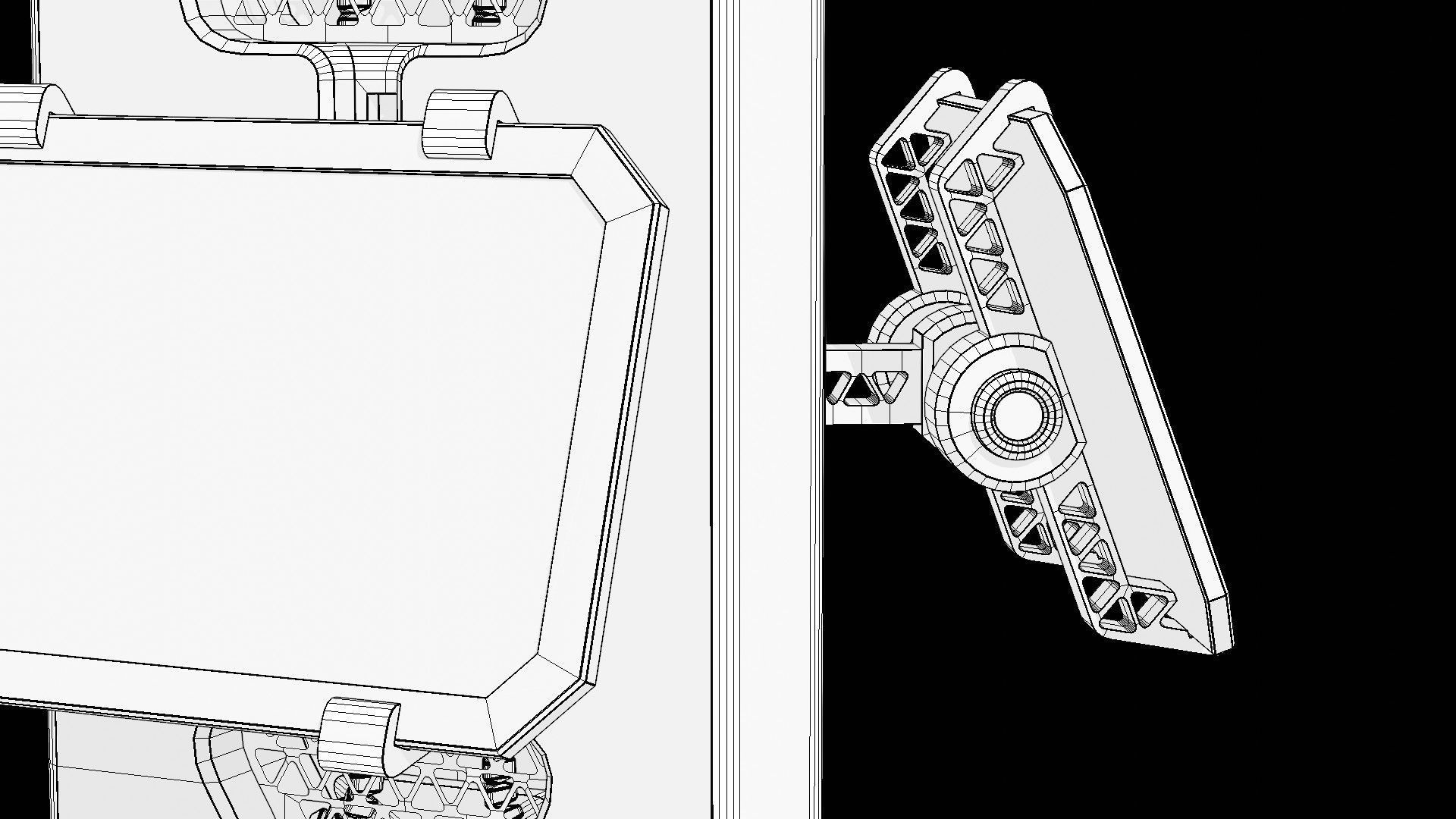 SciFi Info Pillar Console Low-poly 3D model_17