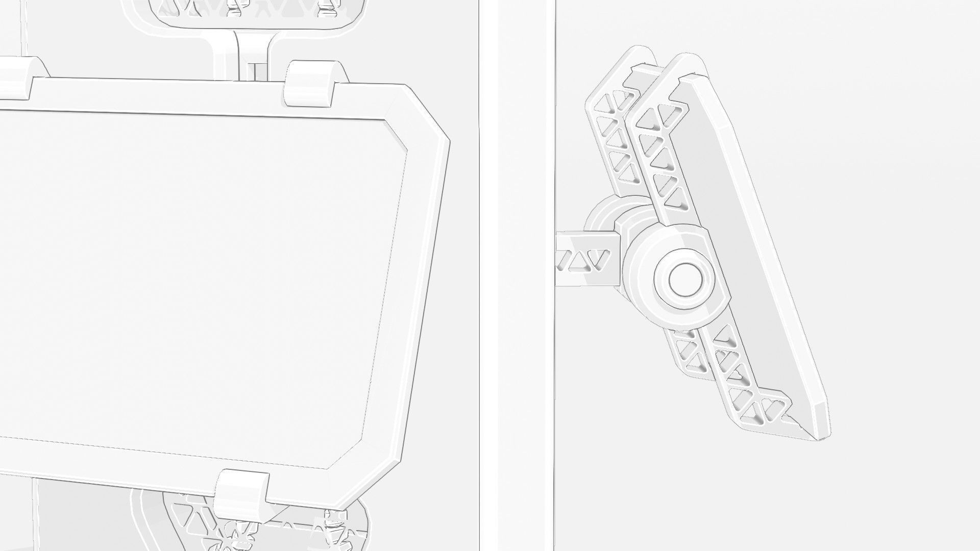 SciFi Info Pillar Console Low-poly 3D model_7