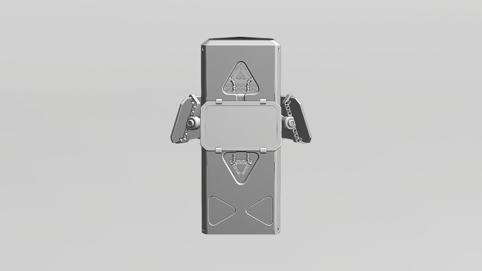 SciFi Info Pillar Console Low-poly 3D model_20