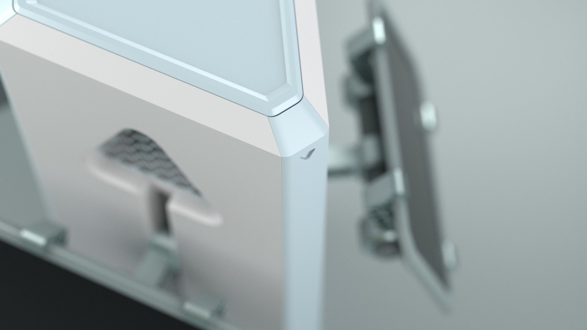 SciFi Info Pillar Console Low-poly 3D model_5