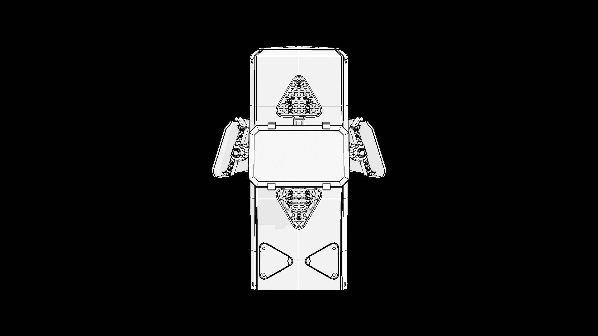 SciFi Info Pillar Console Low-poly 3D model_14