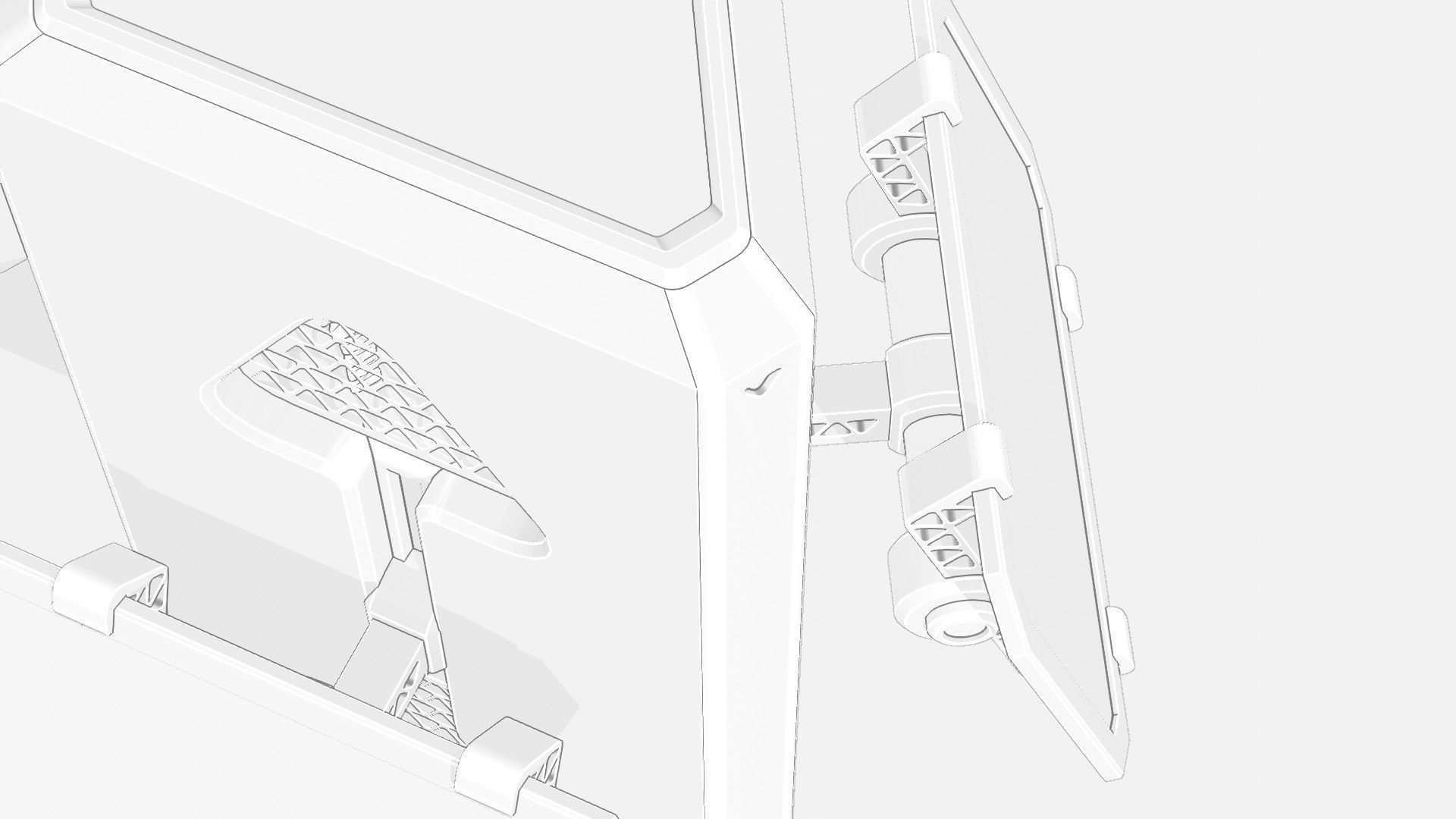 SciFi Info Pillar Console Low-poly 3D model_15