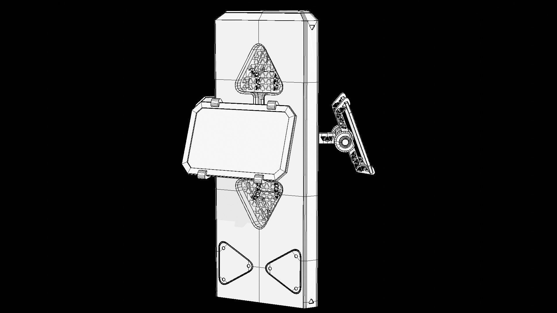 SciFi Info Pillar Console Low-poly 3D model_9