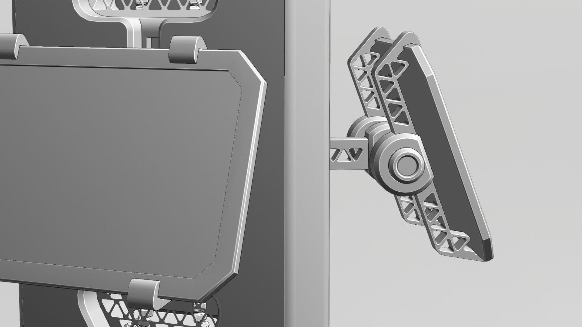 SciFi Info Pillar Console Low-poly 3D model_12