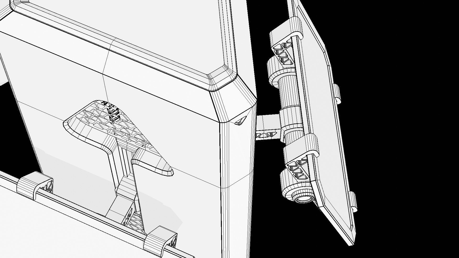 SciFi Info Pillar Console Low-poly 3D model_18