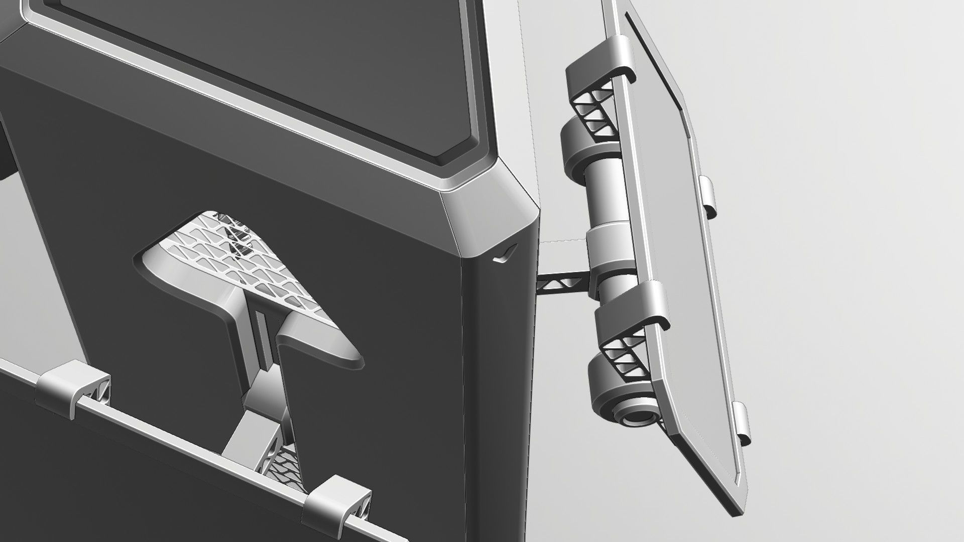SciFi Info Pillar Console Low-poly 3D model_13