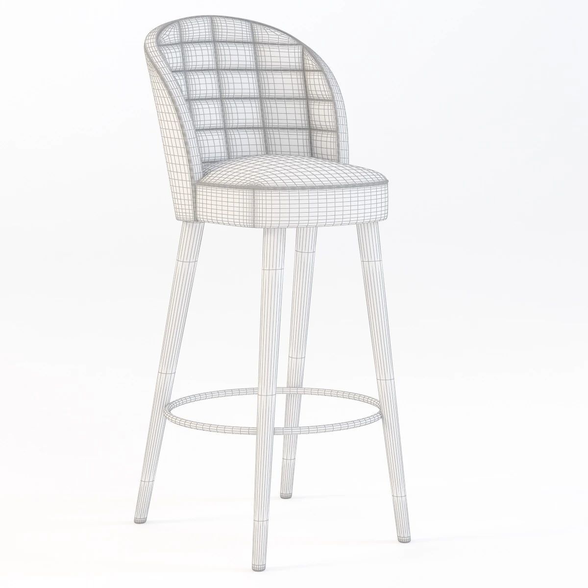 Rose 03084 Barstool 3D model_2