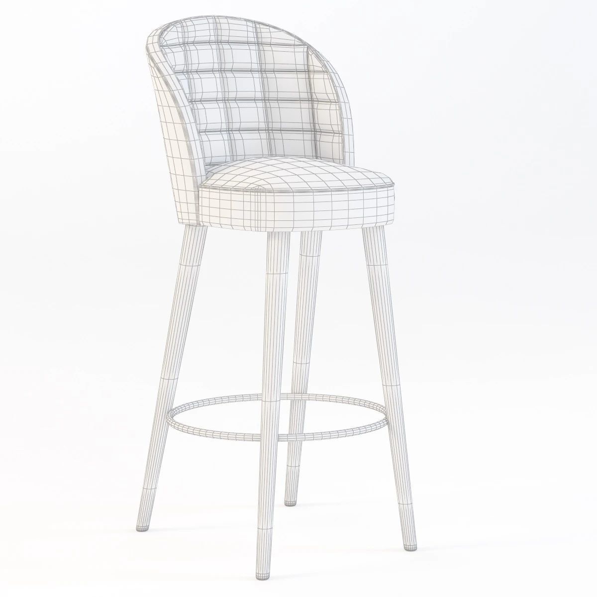 Rose 03084 Barstool 3D model_3