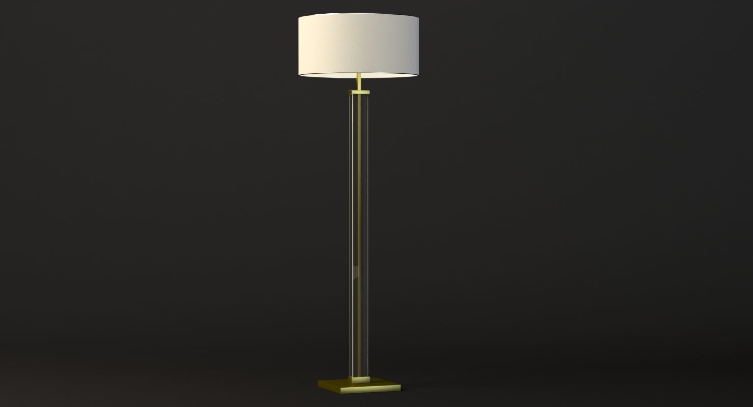Restoration Hardware Juneau Sculptural Lounge Floor Lamp Shade 3D model_7
