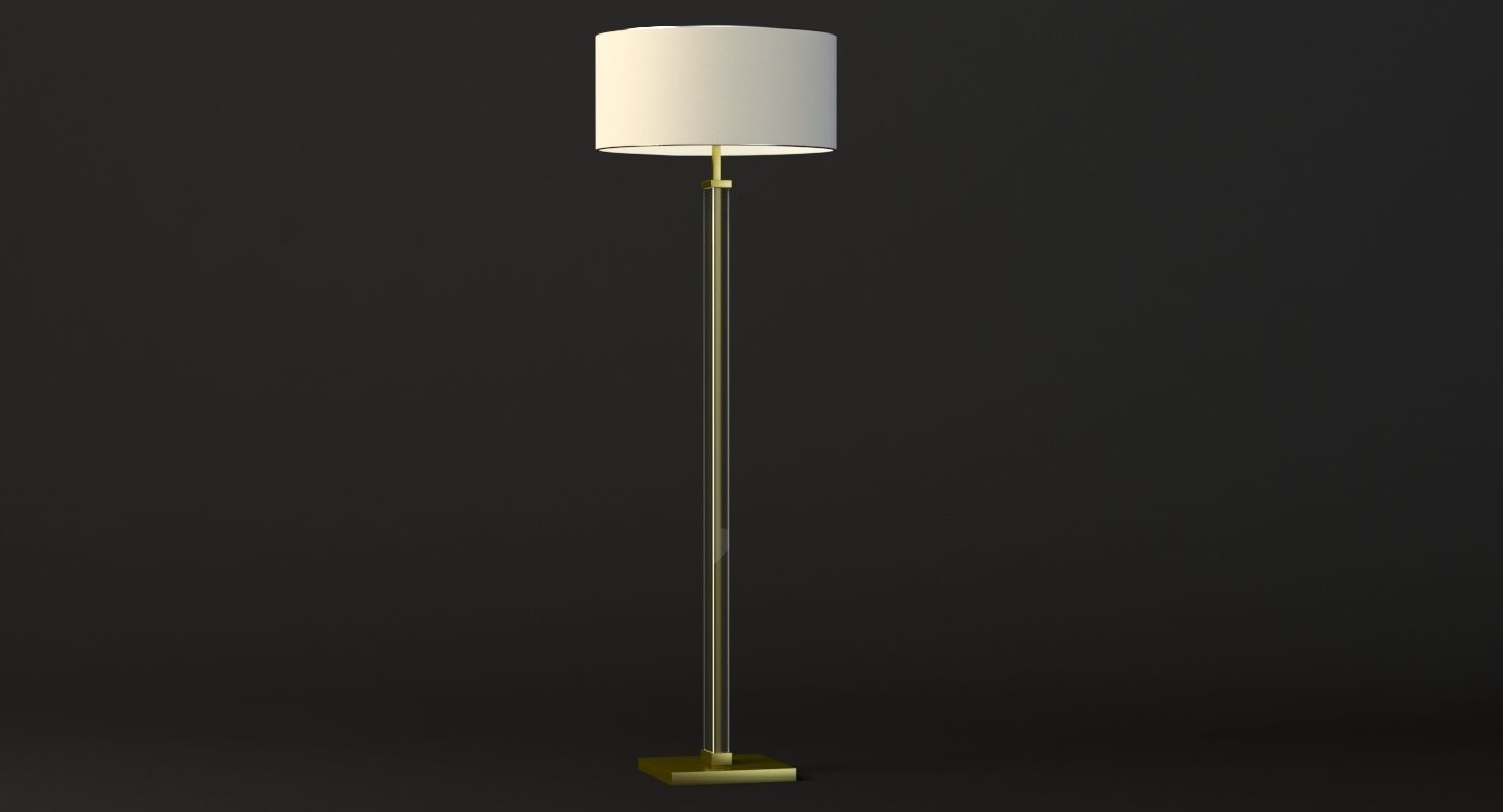 Restoration Hardware Juneau Sculptural Lounge Floor Lamp Shade 3D model_13