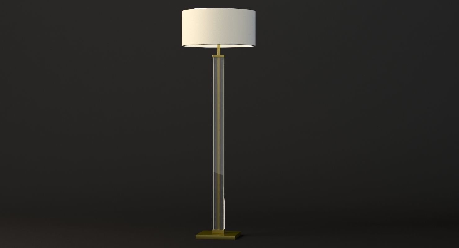Restoration Hardware Juneau Sculptural Lounge Floor Lamp Shade 3D model_17