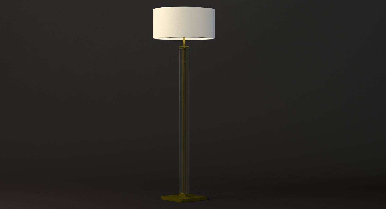 Restoration Hardware Juneau Sculptural Lounge Floor Lamp Shade 3D model_14