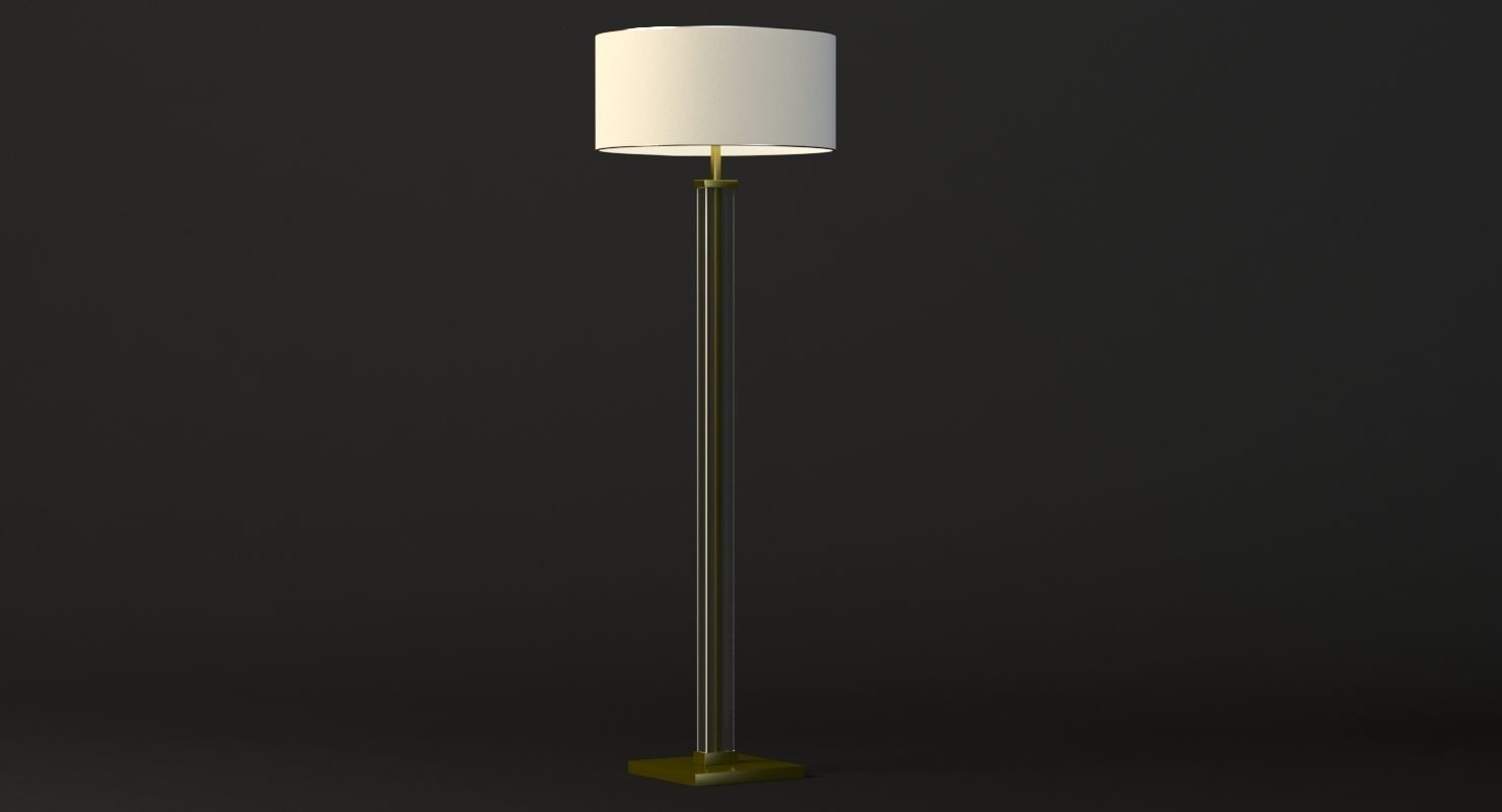 Restoration Hardware Juneau Sculptural Lounge Floor Lamp Shade 3D model_19