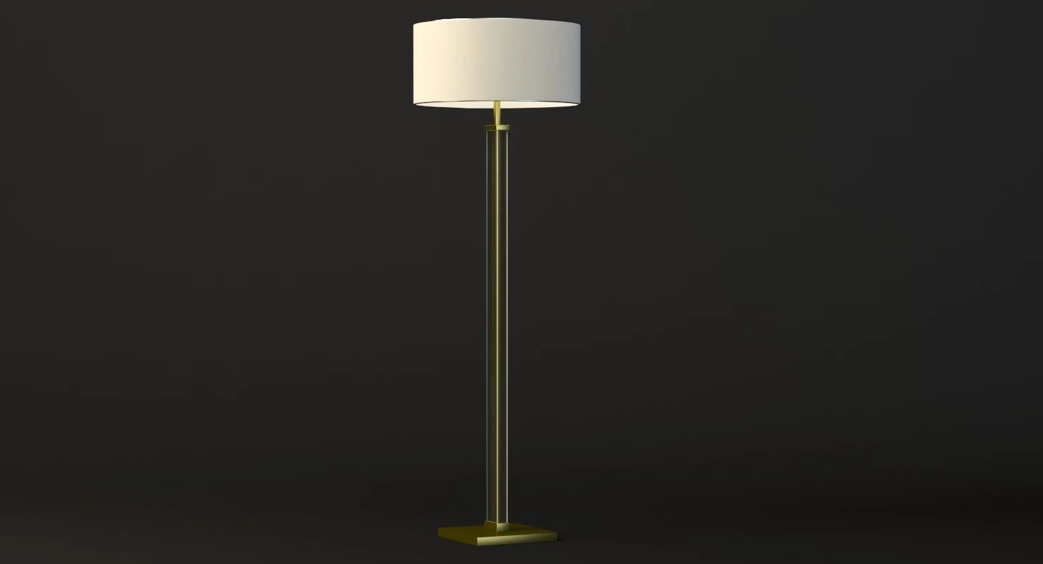 Restoration Hardware Juneau Sculptural Lounge Floor Lamp Shade 3D model_25