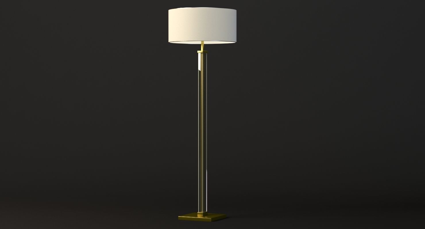Restoration Hardware Juneau Sculptural Lounge Floor Lamp Shade 3D model_10